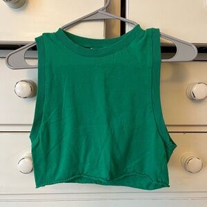 H&M Divided Green Cropped Tank